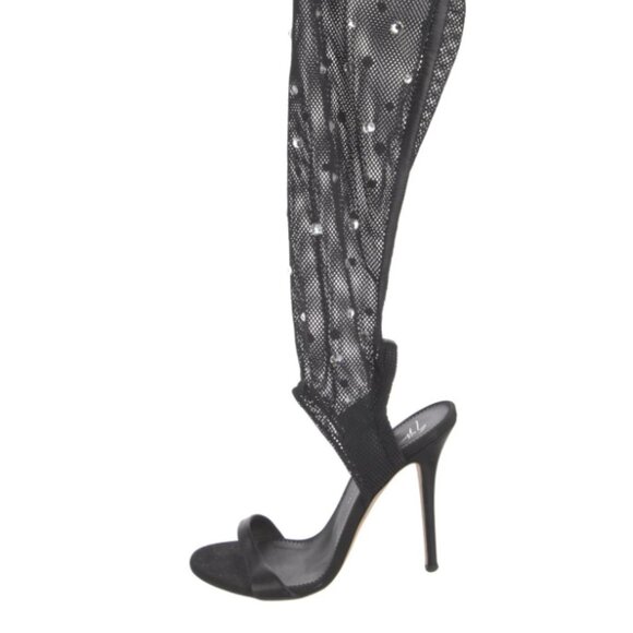 Giuseppe Zanotti fishnet rhinestone boots sandals US 6.5 - Picture 2 of 4